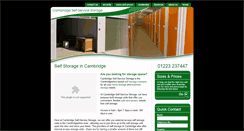 Desktop Screenshot of cambridgeselfservicestorage.co.uk